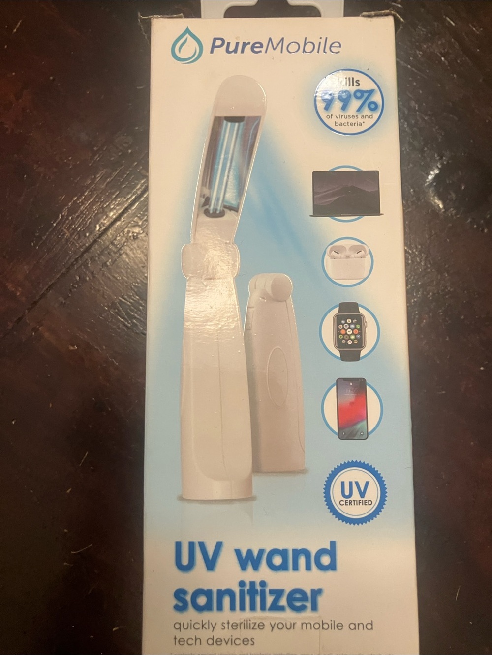 White UV Wand Sanitizer – Portable UV-C Sterilizer